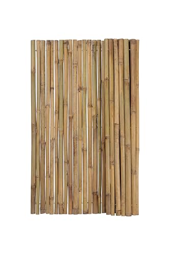 Egardenkart Natural Rolled Bamboo Fence Thick Natural Privacy Fence (Beige 100x100cm)