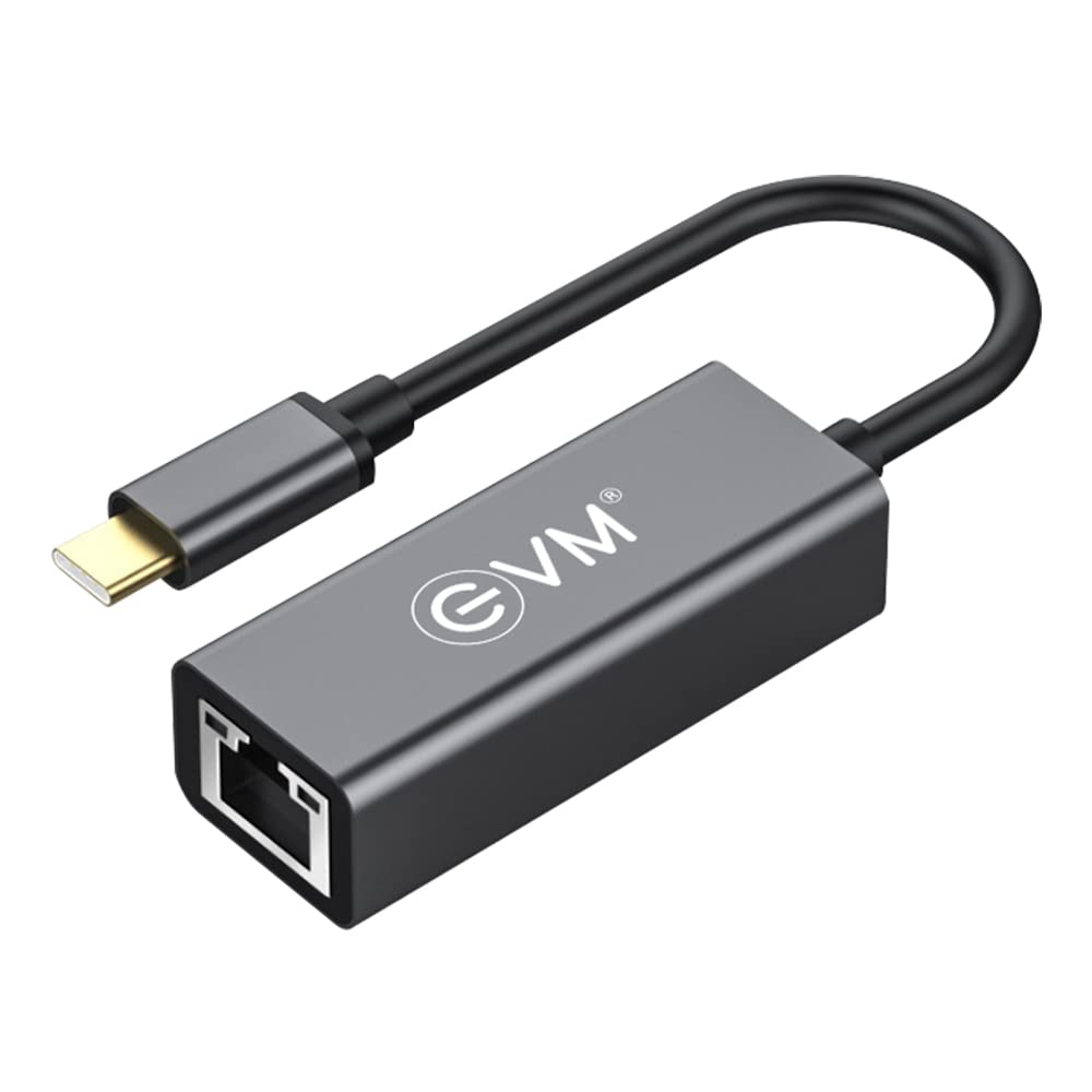 EVM Type-C to Ethernet Adapter - 1000Mbps Gigabit Ethernet, Compatible with Laptops, Tablets, and Mobiles - Silver Grey - Easy Plug-and-Play Setup - 1 Year Warranty (EVM-CGRJ)-picture-11