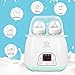 Bottle Warmer Sterilizer, WOHOME 5-in-1 Baby Bottle Warmer with Rapid Heating Warm Milk Formula Heat Food Defrost, LED Display and Accurate Temperature Control, White