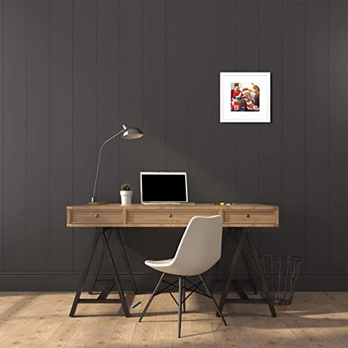 Golden State Art, 12X12 Solid Wood Frames With Tempered Glass, Display 12X12 Or 8X8-Inch Pictures, White, Wall Display #TOP5