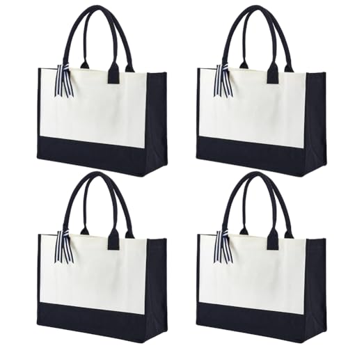Sac Fourre Tout en Toile avec Initiale : Sac à Provisions Réutilisable et Durable