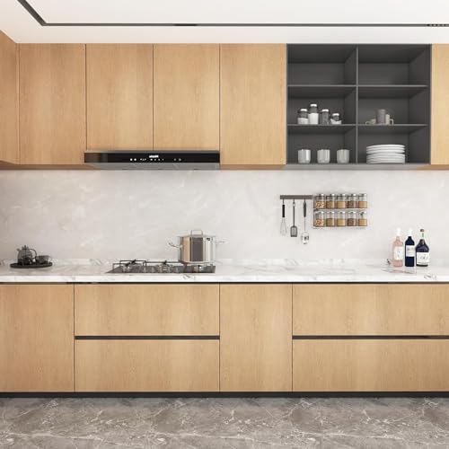 Image of SUNBIRD Matte Marble Wall Paper Granite White /Grey Kitchen Countertop Cabinet Furniture Refurbishment Thick Removable Wallpaper Peel and Stick Vinyl Roll (1 Feet x 6.5 Feet, Light Brown Texture)