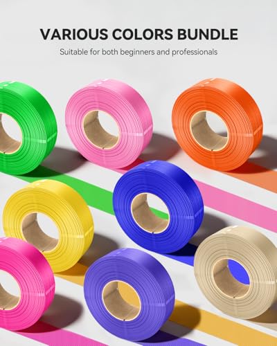 SUNLU 4KG PLA+2.0 3D Drucker Filament Refill, Hochzähes PLA+ Filament Bundle, No Spulen 3D Filament 1,75mm Für Bambu Lab 3D Druckern, 1KG/Rolle, 4 x Schwarz