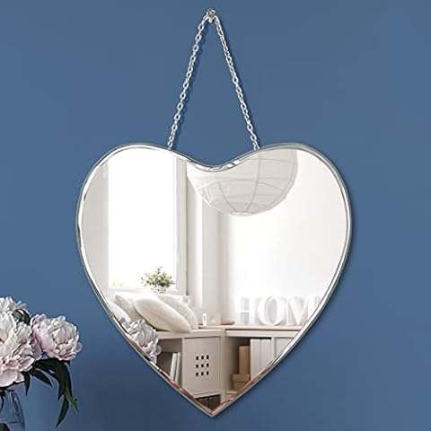 QMDECOR Heart Shaped Frameless Mirror Cover