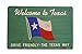 Vintage Welcome to Texas Drive Friendly Tin Metal Tin Sign Tin Plate Sign Wall Art Decor TIN SIGN 8X12 INCH