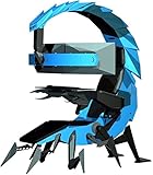 Silla de oficina ergonómica con soporte lumbar de masaje, respaldo alto de piel sintética, cómoda silla de PC para trabajar y jugar