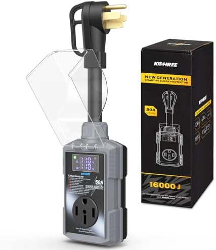 Kohree RV Surge Protector 50 Amp, Power Surge Voltage Protection ...