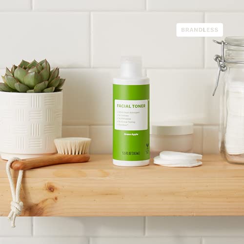 Brandless Green Apple Facial Toner | Aloe Leaf Juice & Rosa Damascena Flower Extract | For All Skin Types | Paraben, Phthalate, Sulfate, Cruelty Free | Vegan Formula | 5.5 Fl Oz #TOP3