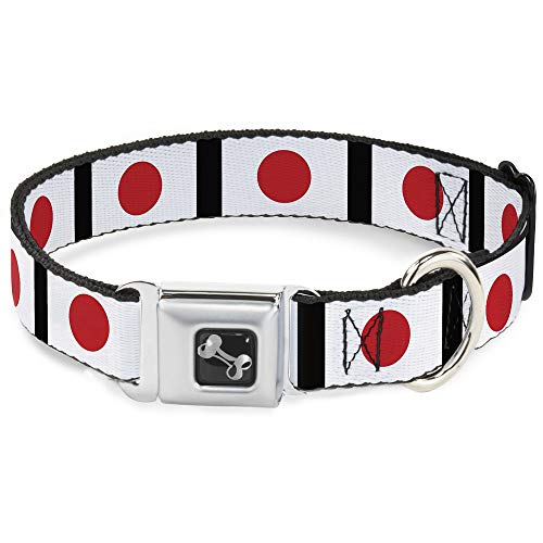 Collier de chien drapeau Japon en os Buckle Down grand format