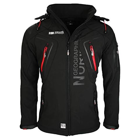 Geographical Norway Techno Softshelljacke Herren Kapuze abnehmbar Cover