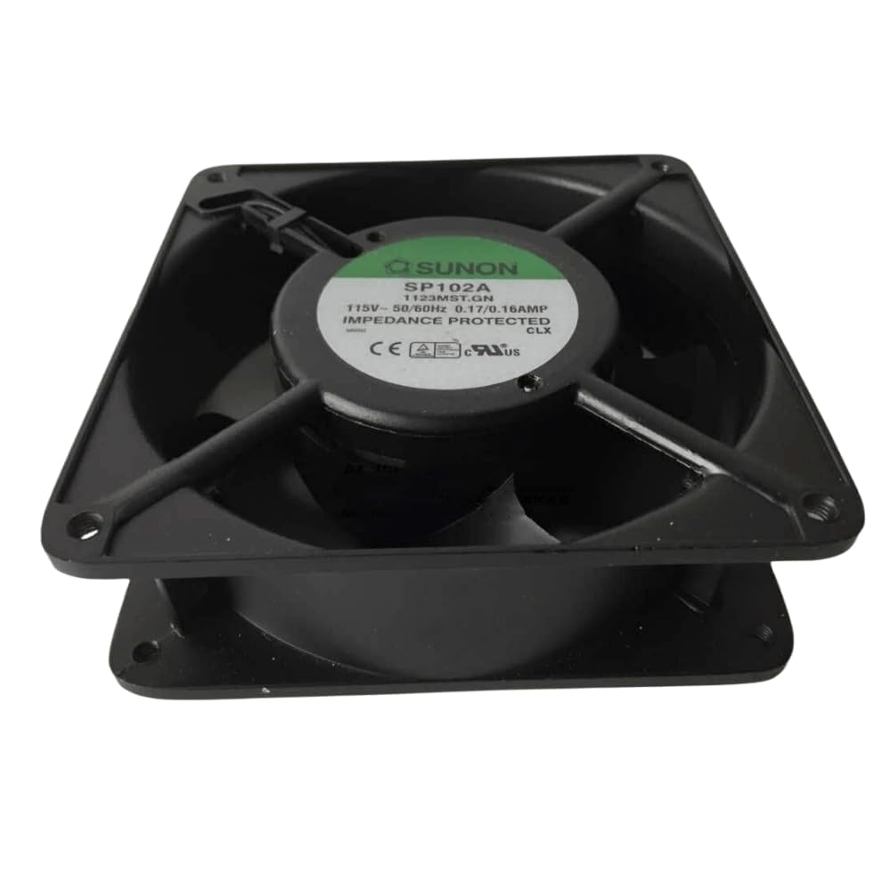 SP102A 1123MST.GN 115V 0.17/0.16A 120MM Fan - 12038 12CM 2-Wire Cooling Fan, Black