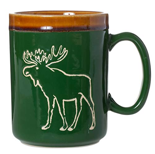 Cape Shore 18oz Hand Glazed Stoneware Pottery Mug, Moose