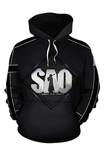 UU-Style SAO Sword Art Online Kirigaya Kazuto Pullover Hoodie Kirito Sweatshirt Jacket Unisex Black
