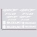Kit d'autocollants compatibles SUZUKI GSXF 750 kit 1 moto decal code 1194 (010 blanc)