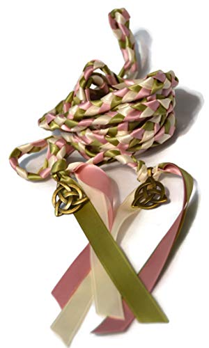 Divinity Braid Vintage Rose Sage Celtic Triquetra Wedding Handfasting 9Ft Cord #Wedding #Weddingceremony #Celtic #Handfasting #Handfastingcord #Celticwedding #Celticknot #TOP6