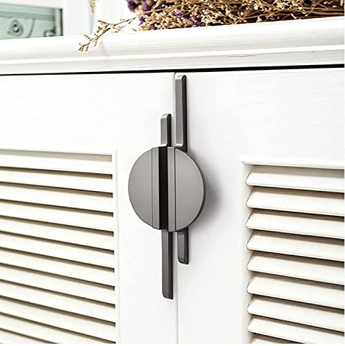 Unique Semi Circle Drawer Pulls Brushed Nickel Pair Half Moon Cabinet Pulls Handles Cupboard Knob Hardware (Small(2 Holes-2.5