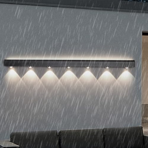 Applique murale extérieure LED 100cm aluminium noir IP65 rectangle