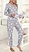 Anydoll Womens 2 Piece Pajamas Sets Fall Long Sleeve Sleepwear Comfy Soft Loungewear with Pockets Pink Stars Small