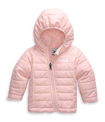 The North Face Infant Reversible Mossbud Swirl Hoodie, Pink Salt, 12M