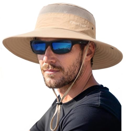 Image of FURTALK Sun Hats for Men Women UPF Sun Protection Breathable Wide Brim | Nylon UV Protection, Breathable Adjustable, 2-in-1 Wide Brim, Packable Water-Resistant, Fishing Hiking Summer