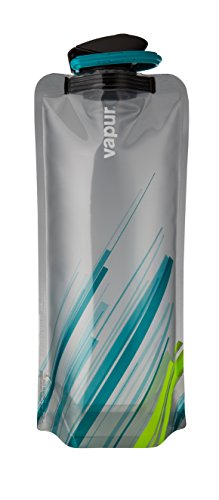 Vapur Unisex Outdoor wiederverwendbare Wasserflasche, Unisex, Vapur Element wiederverwendbare Wasserflasche  Grau/Blaugrün, 1 Liter, 10258, Grau/Blaugrün, 1 Liter