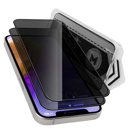 Verre de confidentialité iPhone 12 Pro Max mat et anti-peep MONASAY