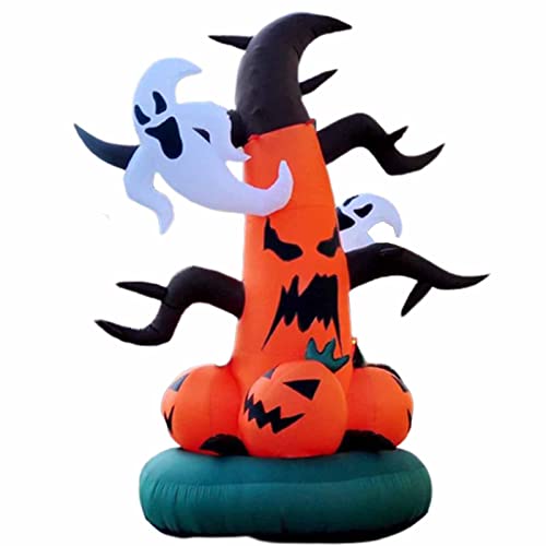 Árbol de Miedo Inflable de Halloween con Fantasma, con LED Incorporado para Fiesta de Halloween en Interiores, Exteriores, Patio, jardín, Decoraciones de césped (13 pies)