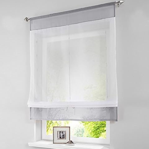 Yujiao Mao Semi Sheer Roman Shades Curtains Cover
