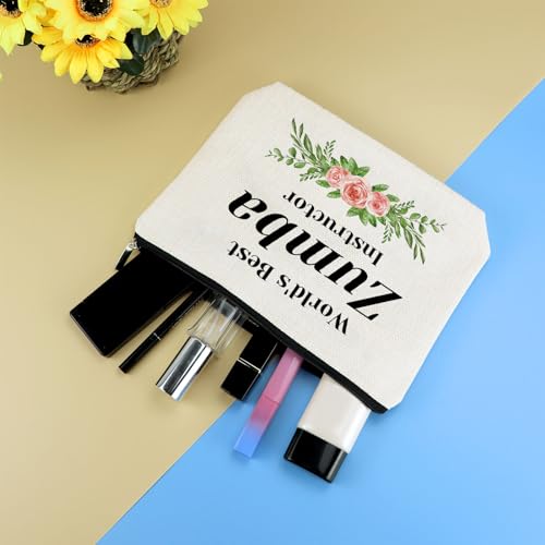 Zumba Instructor Gifts Zumba Gift for Women Makeup Bag Zumba Teacher Appreciation Gift Zumba Dance Fitness Gift Thank You Gift for Zumba Teacher Coach Instructor Cosmetic Bag Travel Toiletry Bag4