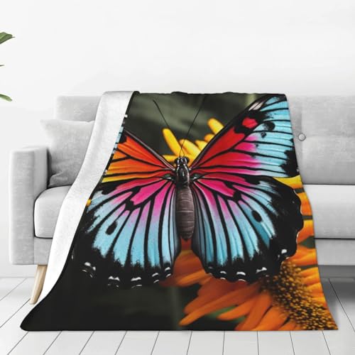 Couverture micro polaire papillon cadeau idéal pour maison et canapé - 2