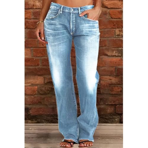 Ripped Design Jeans Baggy Straight Leg Ripped Loose Jeans Causal Boyfriend Distressed Wide Leg Denim Pants3