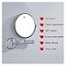 PQMZDKRNE Wall-Mounted Makeup Mirror All-Copper Silver 6-inch Bathroom Folding Beauty Double-Sided