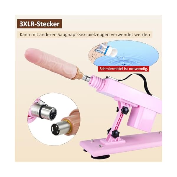 ANNGEOK Sexmaschine für Frauen Sexmaschine mit 3xlr Aufsatz Fickmaschine Sexspielzeug für die Sie Solo Fickle Maschine Frauen Extrem Sex 7 Zubehör inklusive Saugnapf Automatische Sextoy – Bild 6