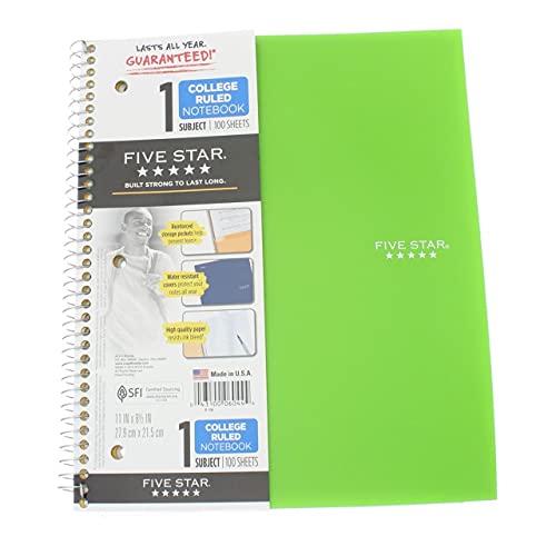 Carnet à spirales Five Star 06044 cahier de notes 100 pages lignées