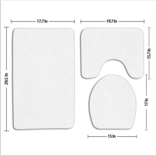 Simplicity Badezimmer-Badematten-Set, 3D-Grau, Geometriemuster, Toilettenvorleger, Zuhause, Toilettendeckel… – Bild 3