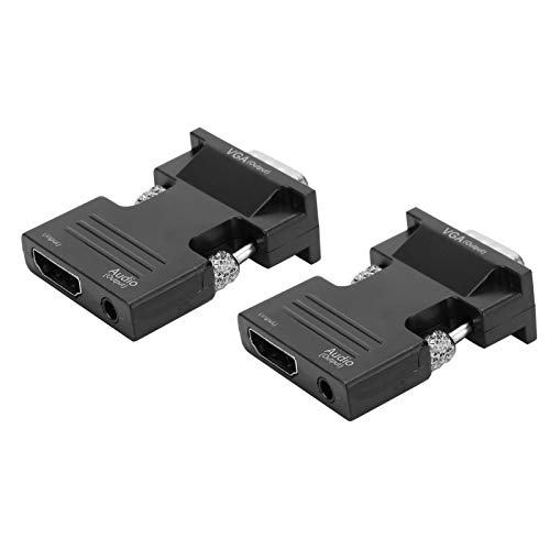 Sorandy Adaptador a VGA, Adaptador de Audio y Vídeo Plug and Play Ultra Pequeño, HD 1080P con Salida de Audio de 3,5 Mm, Ideal para Computadora, Computadora Portátil, y Monitor