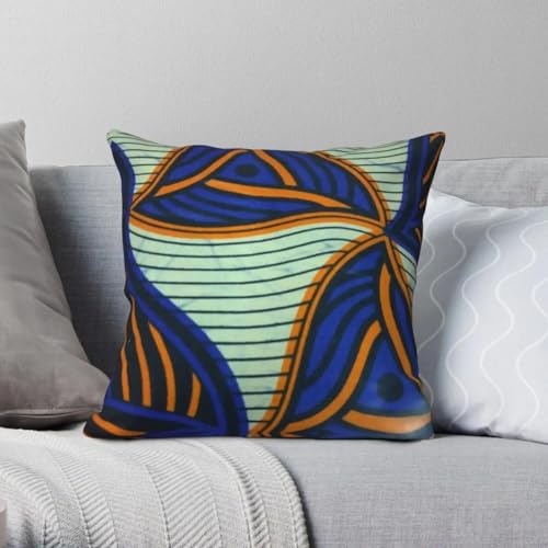 Funda de almohada de tela africana Ankara de poliéster y lino, terciopelo, creativa, con cremallera, decoración para el hogar