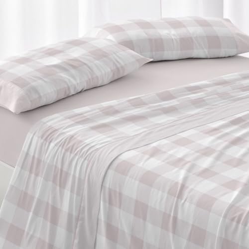 Burrito Blanco | Juego de sábanas | Cama de 150cm. (+Medidas Disponibles) | Diseño 543 | Color Nude (150x190/200cm.)