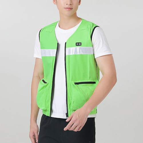 Chaleco de enfriamiento verde fluorescente para atletas AKLOSIPY 3