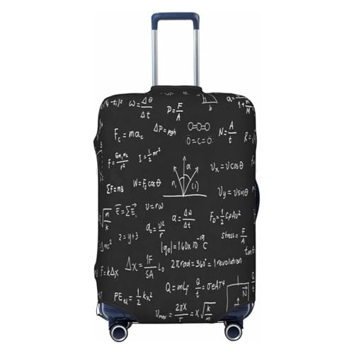 Scientific Math Chalkboard Black Luggage Cover for Suitcase, Suitcase Cover Protector Fit 18-21 Inch Luggage Travel Accessories, S