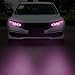 TOMALL 1 Pair Vinyl Headlight Films Smoke Tint Compatible with Honda Civic 2016-2021 Car Headlight Transmission Self Adhesive Stickers Exterior Vinly Smoke Decorations Trim for Car (Pink)