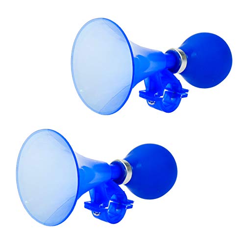 Modengzhe Buzina de ar ABS azul para ciclos infantis, buzina de palhaço engraçada de plástico com lâ