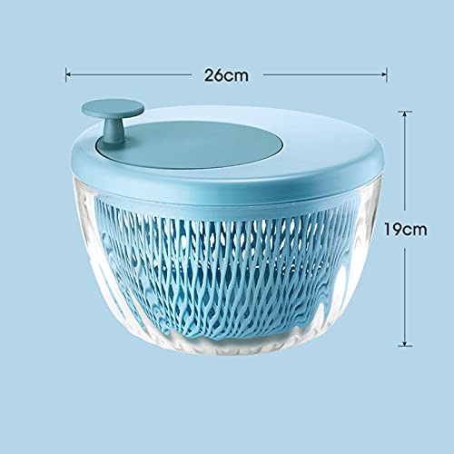 Dryer Spinning Strainer With Handle, Manual Salad Spinner, Serving Bowl To Wash, Dry, Serve Lettuce, Vegetables, Fruit, Clean Healthy Produce Kitchen #TOP1