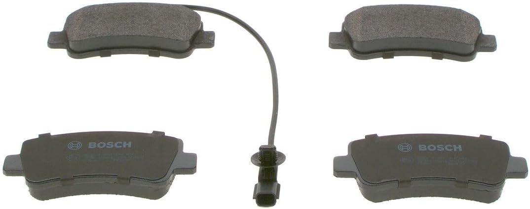 Bosch BP1417 Remblokken voor auto, vooras, kwaliteit van Bosch, geluids- en stofreductie, ECE-R90-certificering, kopervrij, 1 verpakking met 4 remblokken