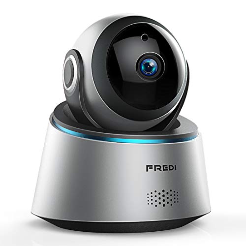 IP Kamera 1080p, FREDI Full HD WLAN IP Cam 350°/100° Schwenkbar mit Bewegungserkennung IR Nachtsicht Zwei Wege Audio für Handy