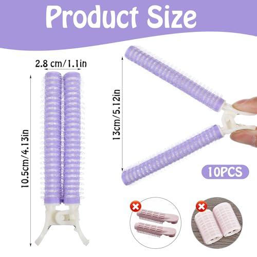 10 pinzas para cabello voluminoso color morado miniatura 3