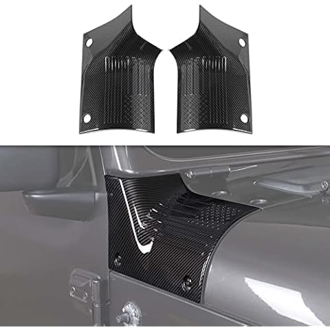 CheroCar for Jeep JL Cowl Cover Body Armor Exterior Accessories for 2018-2022 Jeep Wrangler JL JLU & Jeep Gladiator JT 2/4 Door, (Carbon Fiber)… Cover