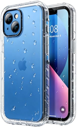 Image of Miracase Waterproof Case for iPhone 13 Military-Grade Heavy Duty Protection, 12FT Military Shockproof, Dustproof Phone Case, Clear Glitter