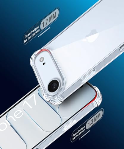 Image of WOW IMAGINE Clear Back Cover Case for iPhone 17 Air | Shockproof Soft TPU Case | Cushioned Edges for Ultimate Protection Back Cover Case - Transparent