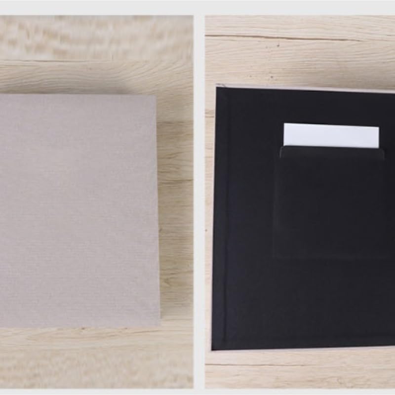 Travel Growth Commemorative Book ﻿ Linen Cover PP Photo Album with Pocket Large Capacity Photo Album Applicable to Photos, Receipts, Star Cards, etc(White-Dinosaur Doodle4)